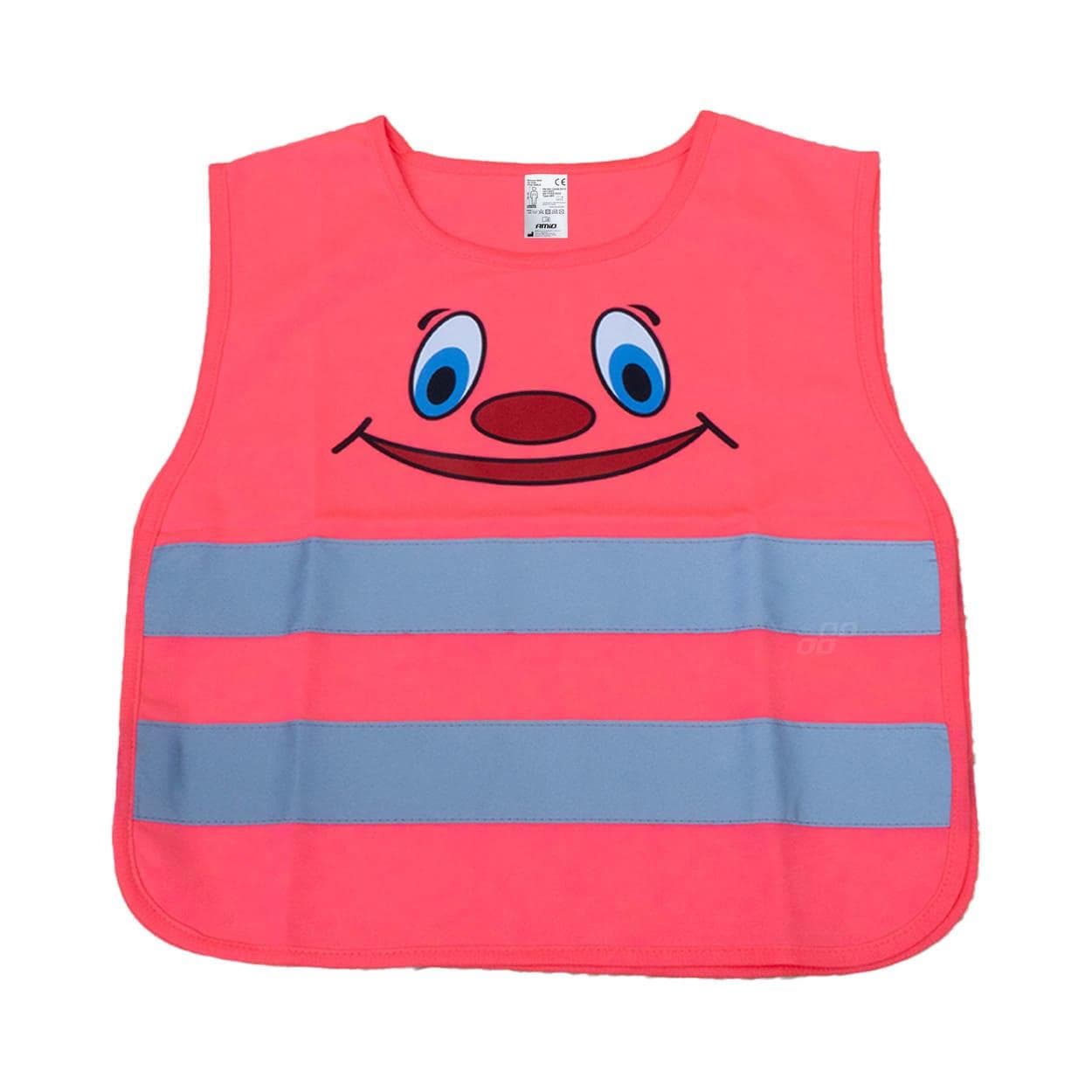Výstražná vesta detská ružová SMILE AMiO-03988 1