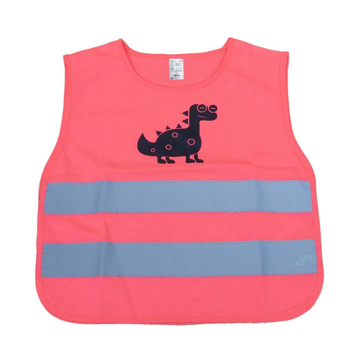 Reflexná vesta detská ružová DINOSAUR AMiO-03989