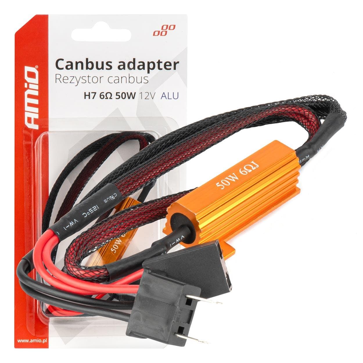 Rezistor pre LED žiarovky CANBUS 6Ω 50W H7 AMiO-04089 1