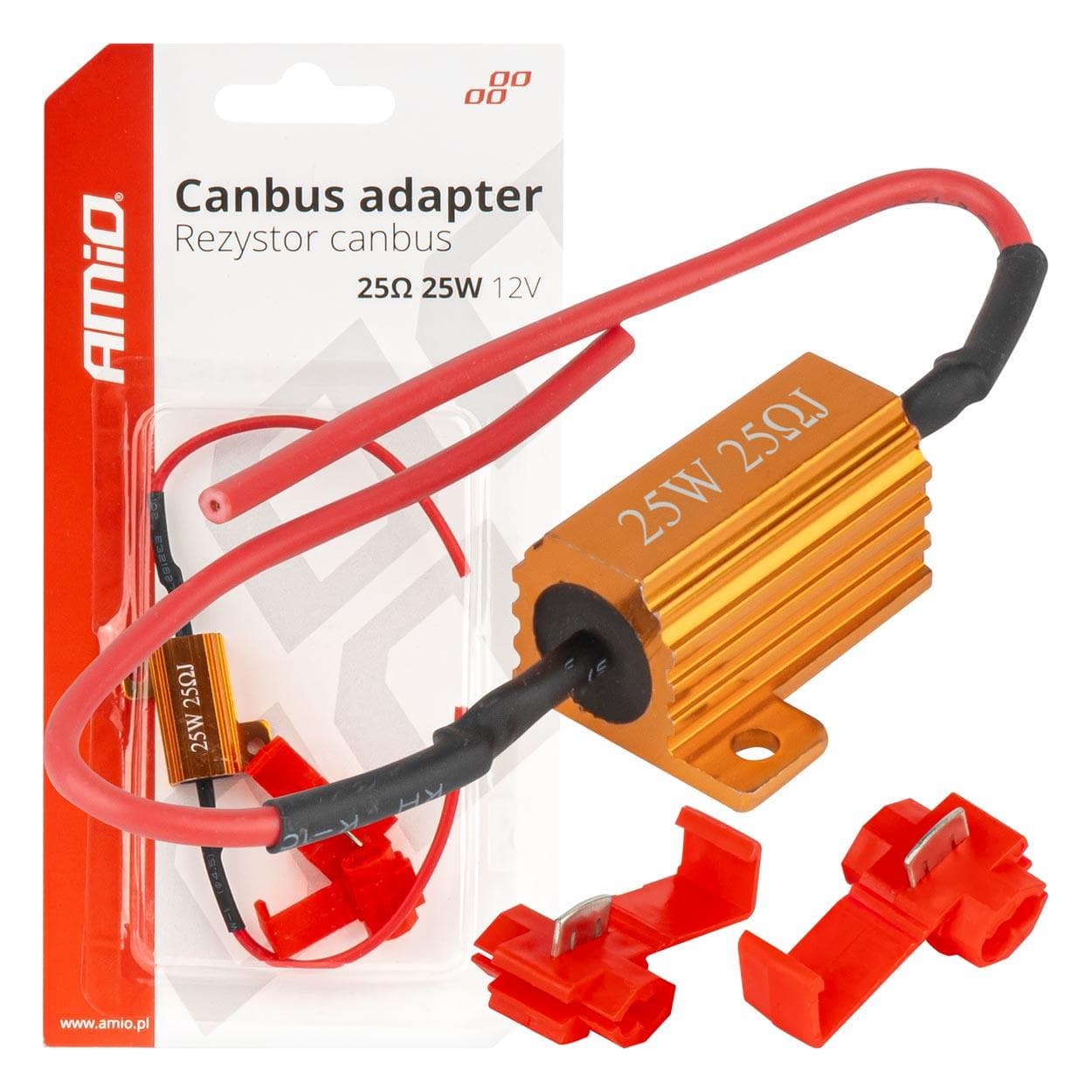 Rezistor pre LED žiarovky CANBUS 25Ω 25W AMIO-04093 1