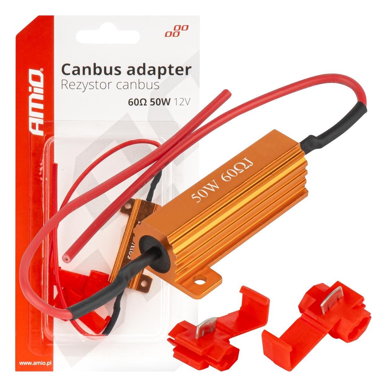 Rezistor pre LED žiarovky CANBUS 60Ω 50W AMiO-04098 1