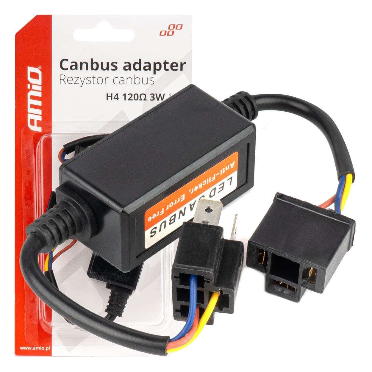 Rezistor pre LED žiarovky CANBUS 3W 120? H4 AMiO-04127 1
