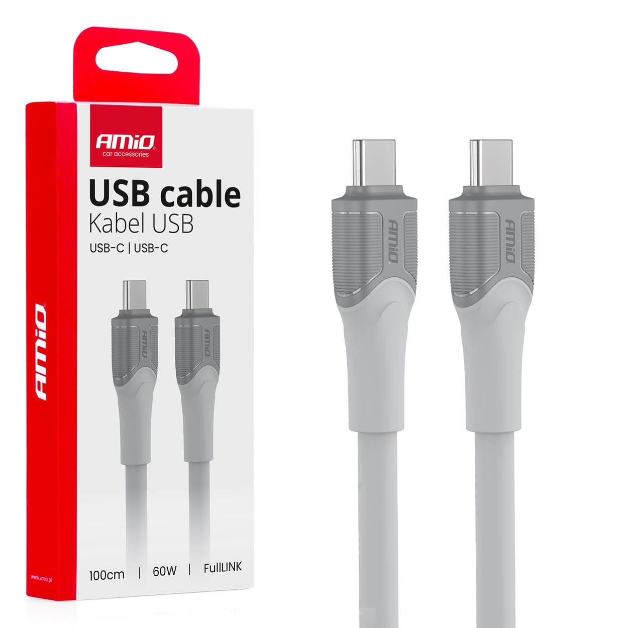 Kábel USB-C TO TYP-C 60W 100 cm FullLINK model X111 AMiO-04291 1