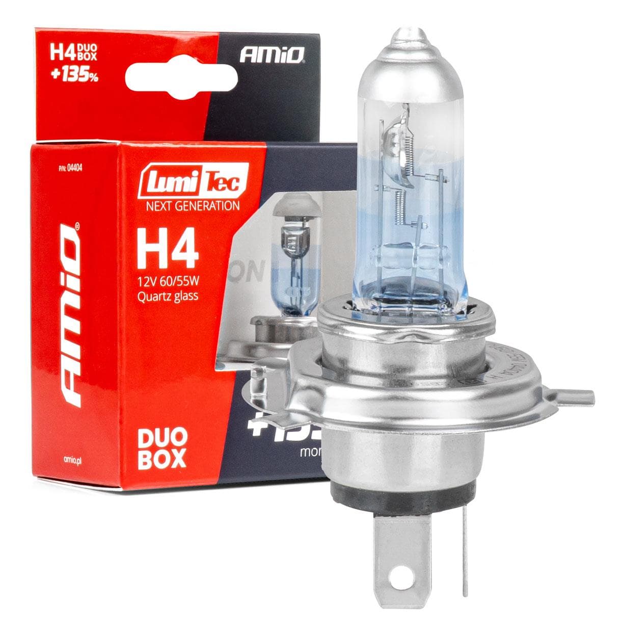 Halogénové žiarovky H4 12V 60/55W LumiTec NEXT GENERATION +135% DUO AMiO-04404 1