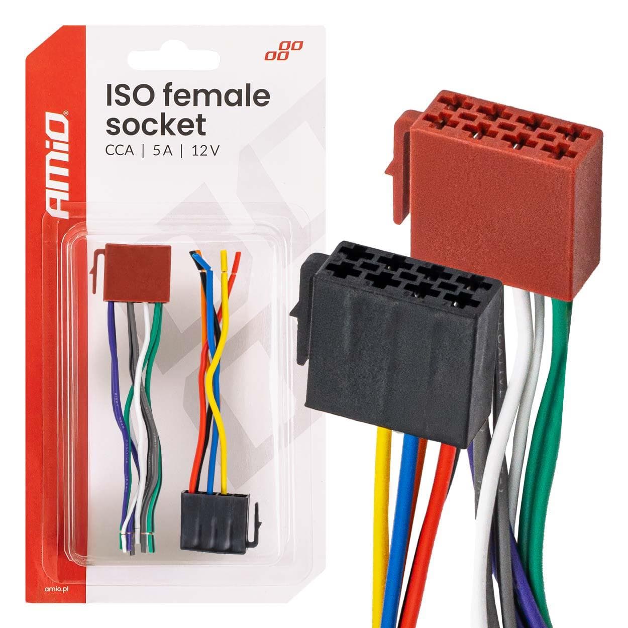 Konektor ISO samica CCA 5A 12V AMIO-04444 1