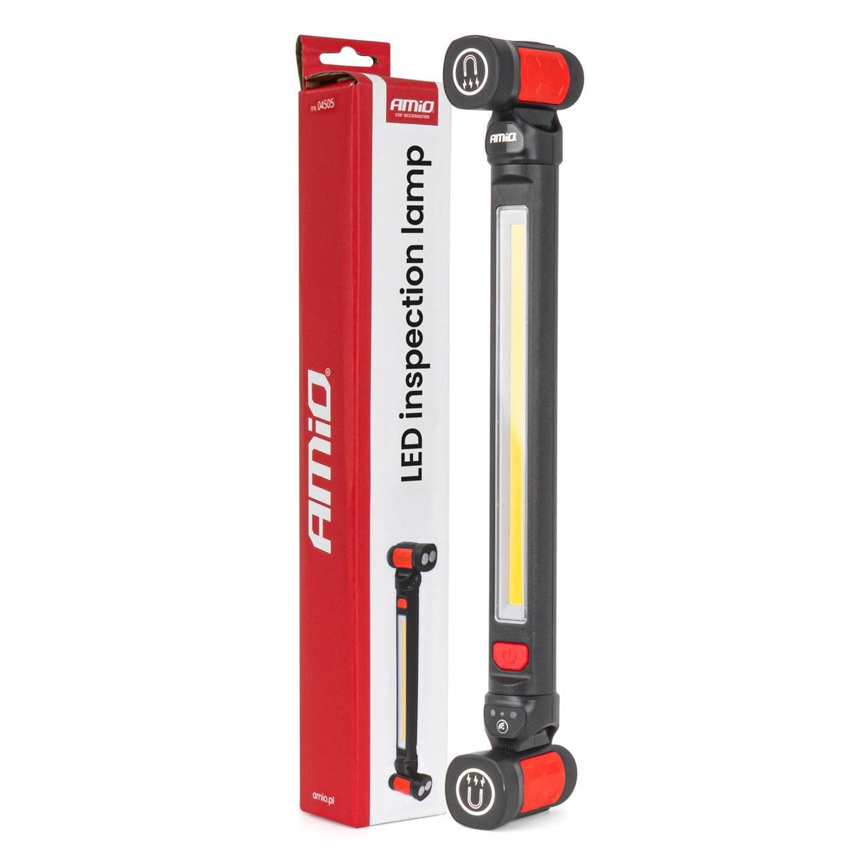 Inšpekčná baterka so vstavanou batériou 10 W COB, 4400 mAh AMiO-04505