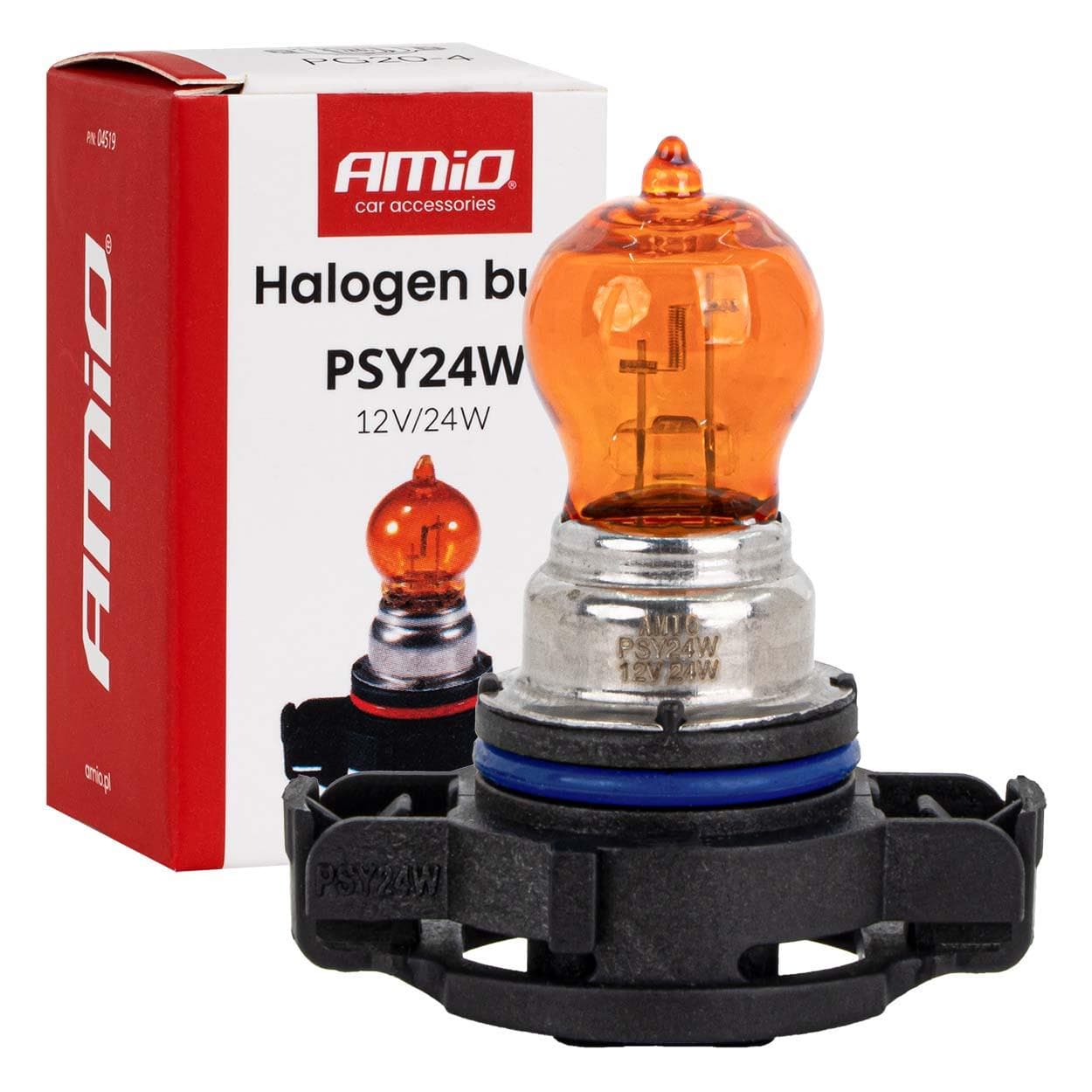 Halogénová žiarovka PSY24W 12V 24W PG20-4 AMBER AMIO-04519 1