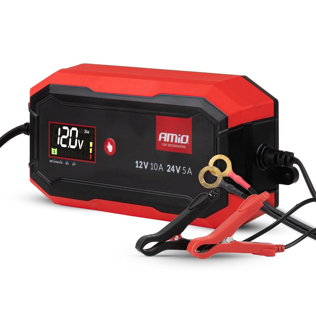 Nabíjačka digitálna AGM GEL STD LiFePo4 MAX 10A 12/24V PRO AMiO-04528 1