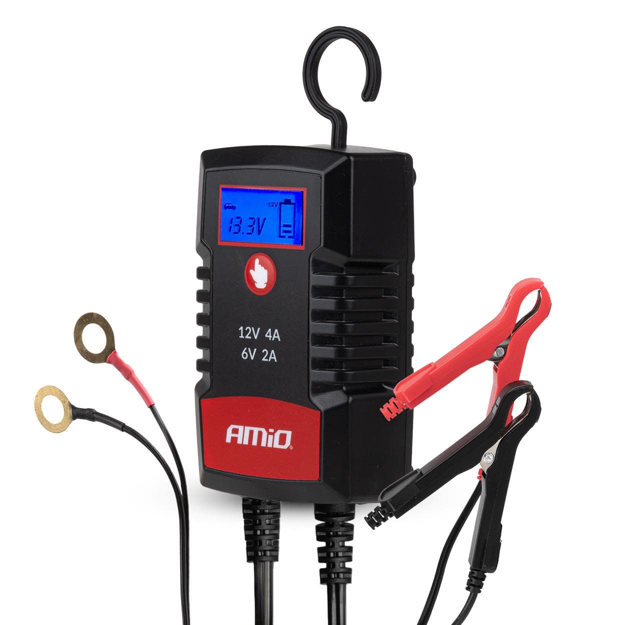 Nabíjačka digitálna AGM GEL STD LiFePo4 MAX 4A 6/12V PRO HOOK AMIO-04531 1