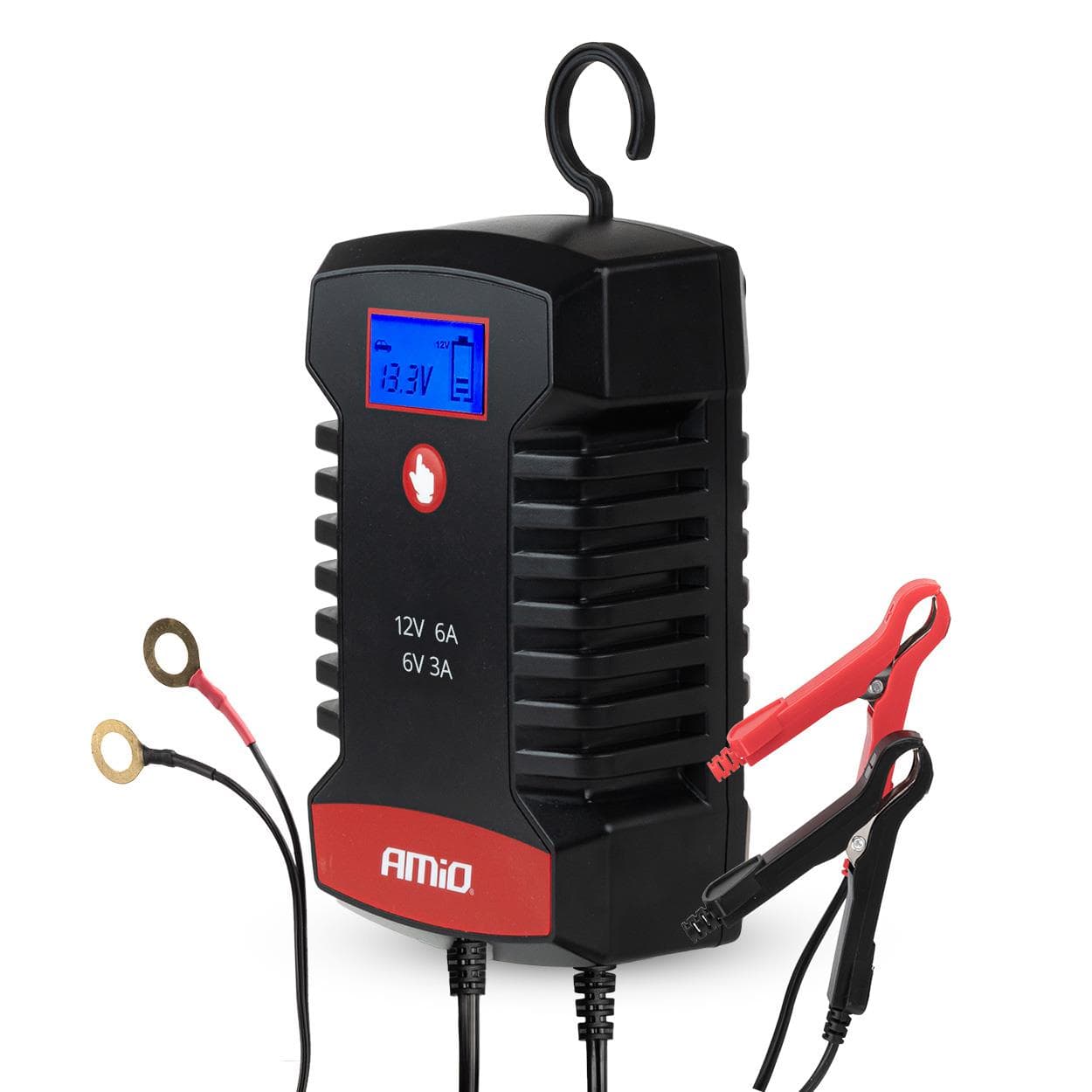 Nabíjačka digitálna AGM GEL STD LiFePo4 MAX 6A 6/12V PRO HOOK AMIO-04532 1