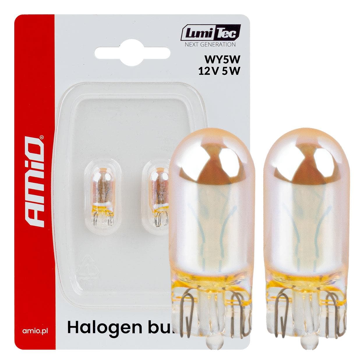 Halogénové žiarovky WY5W 12V5W LumiTec AMBER CHROME 2ks AMiO-04626