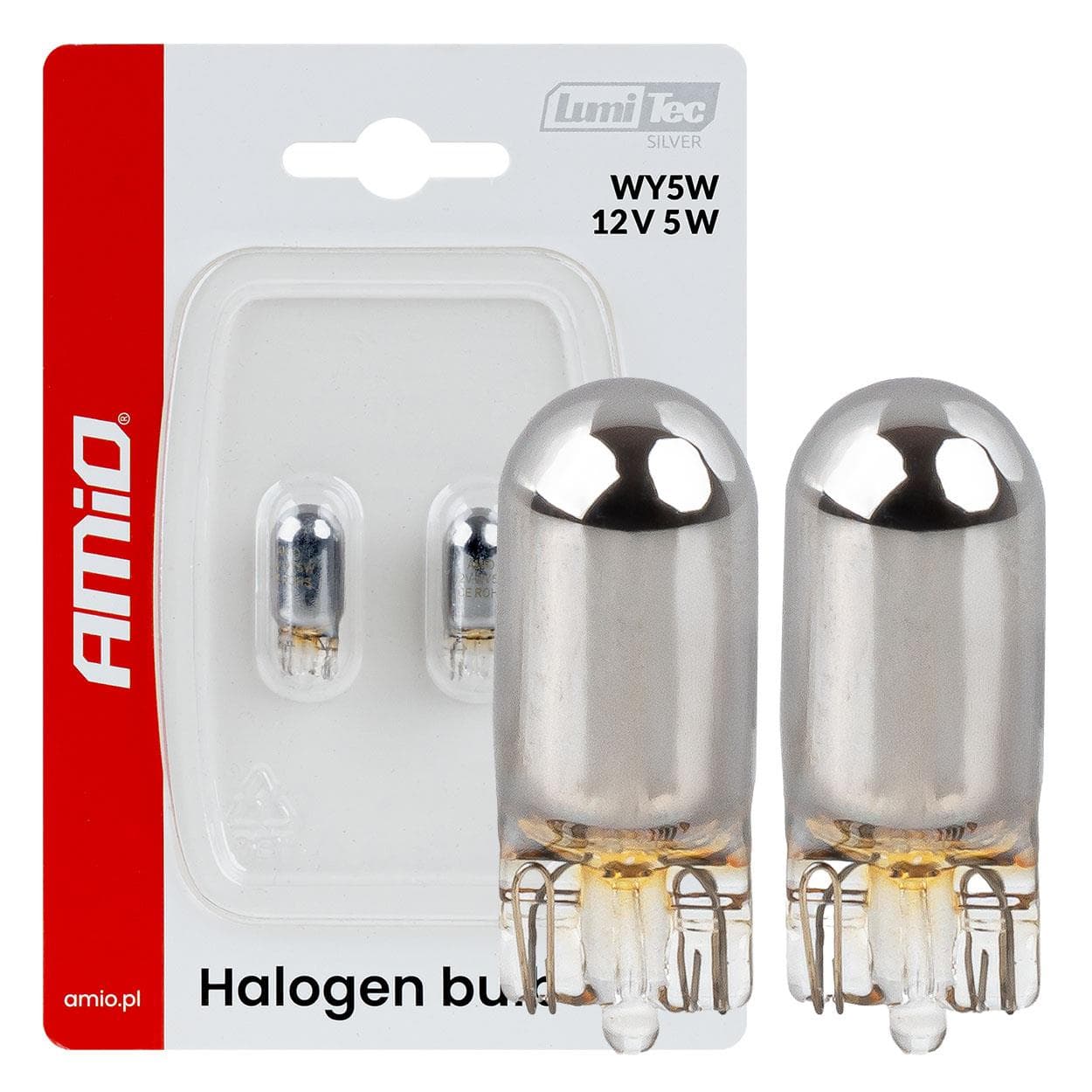Halogénové žiarovky WY5W 12V5W LumiTec CHROME 2ks AMiO-04628