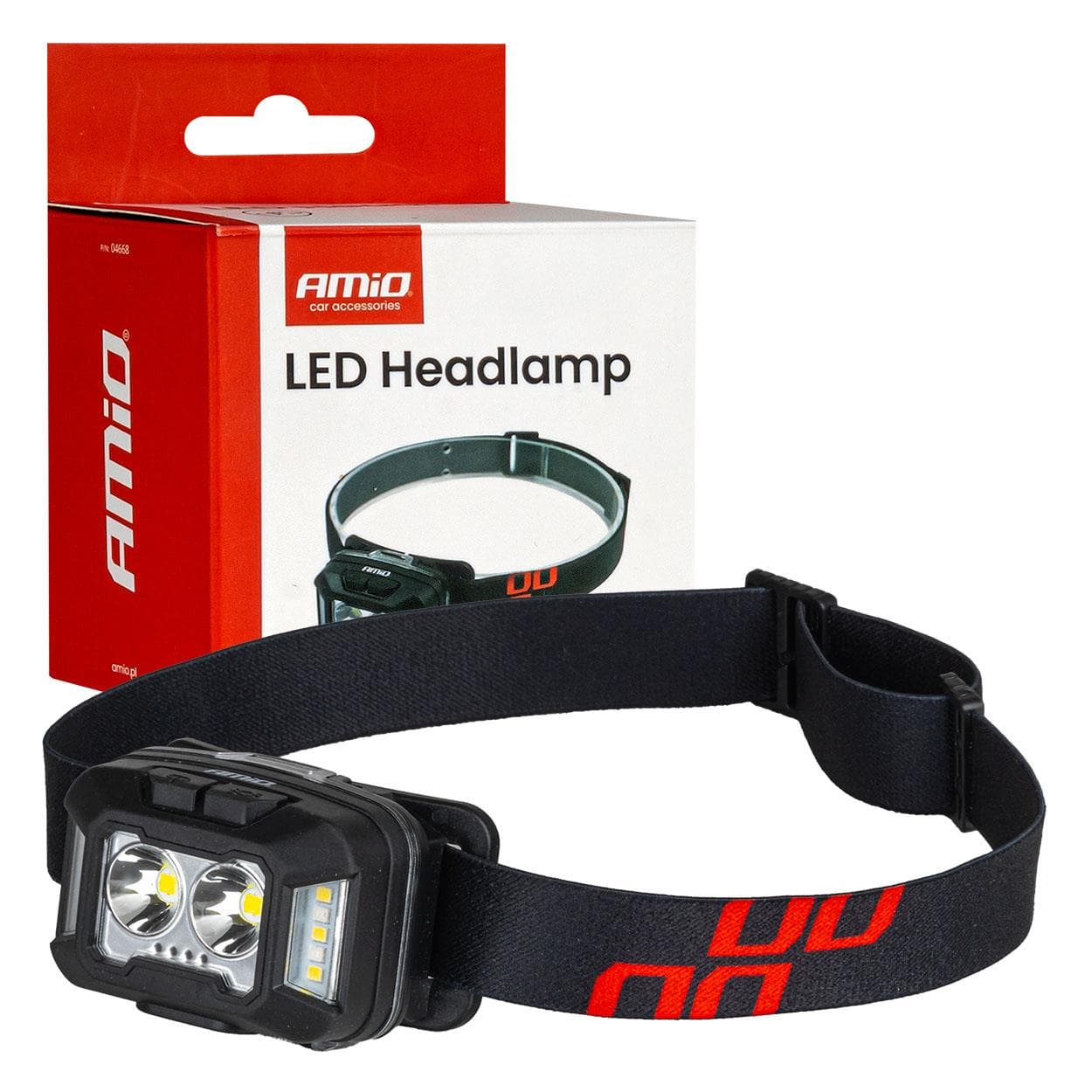 Čelovka LED 2xXPG+10SMD 1800mAh SUPER BRIGHT (BATT) AMIO-04668
