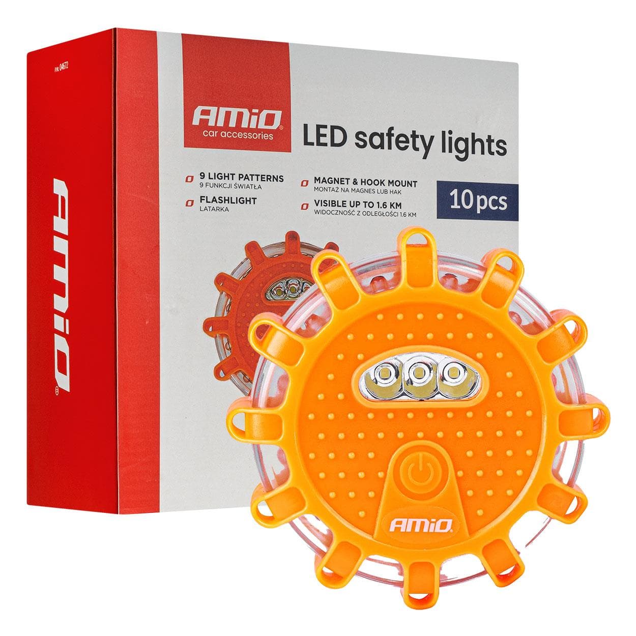 Núdzové svietidla LED 12SMD+3SMD 10 kusov AMIO-04672 1