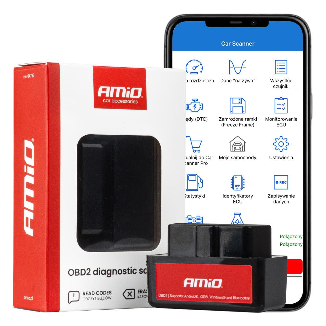 Diagnostický skener OBD2 AMiO-04732