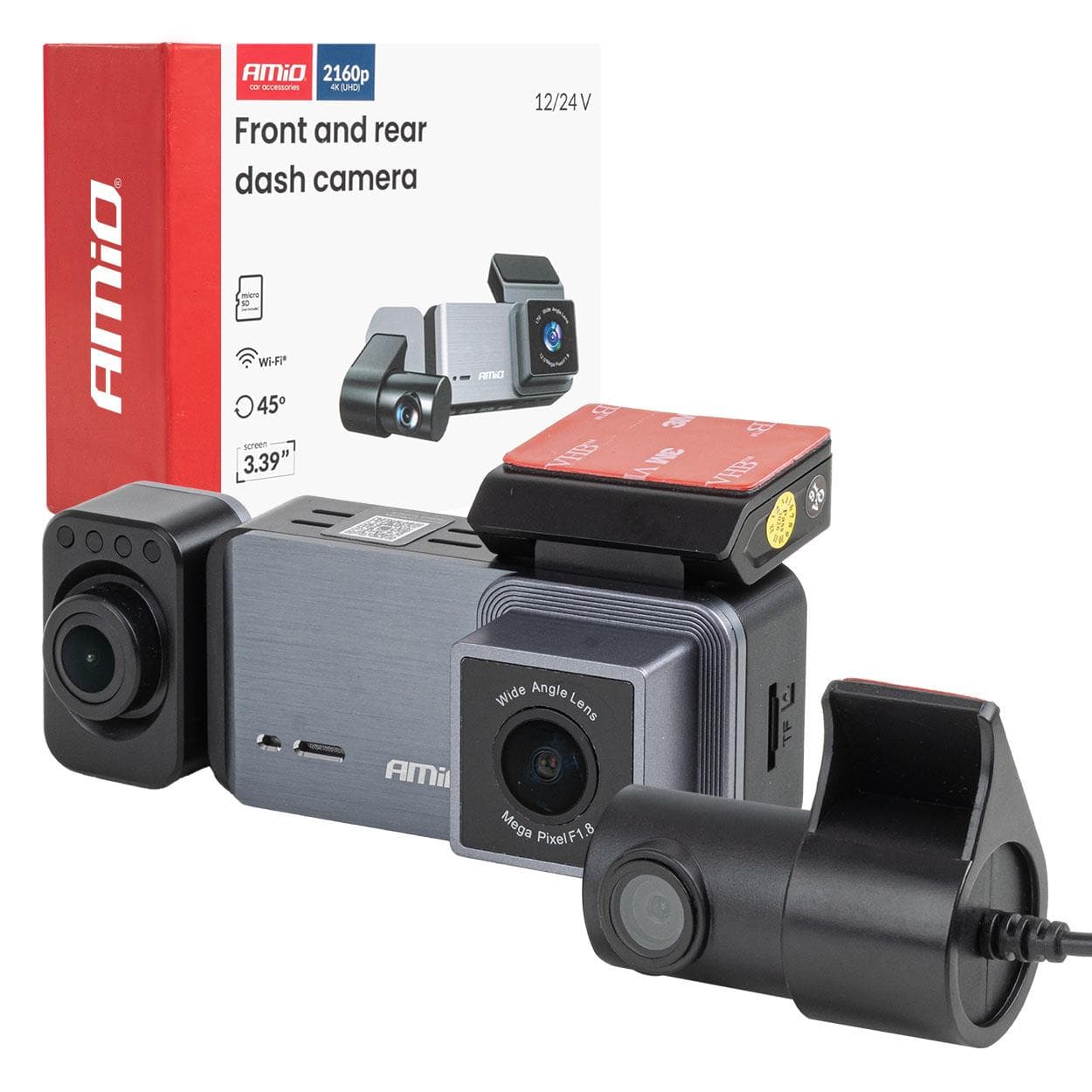 Kamera do auta so zadnou kamerou 4K + 1K 2K WLAN WIFI UHD 512 GB AMiO 04802