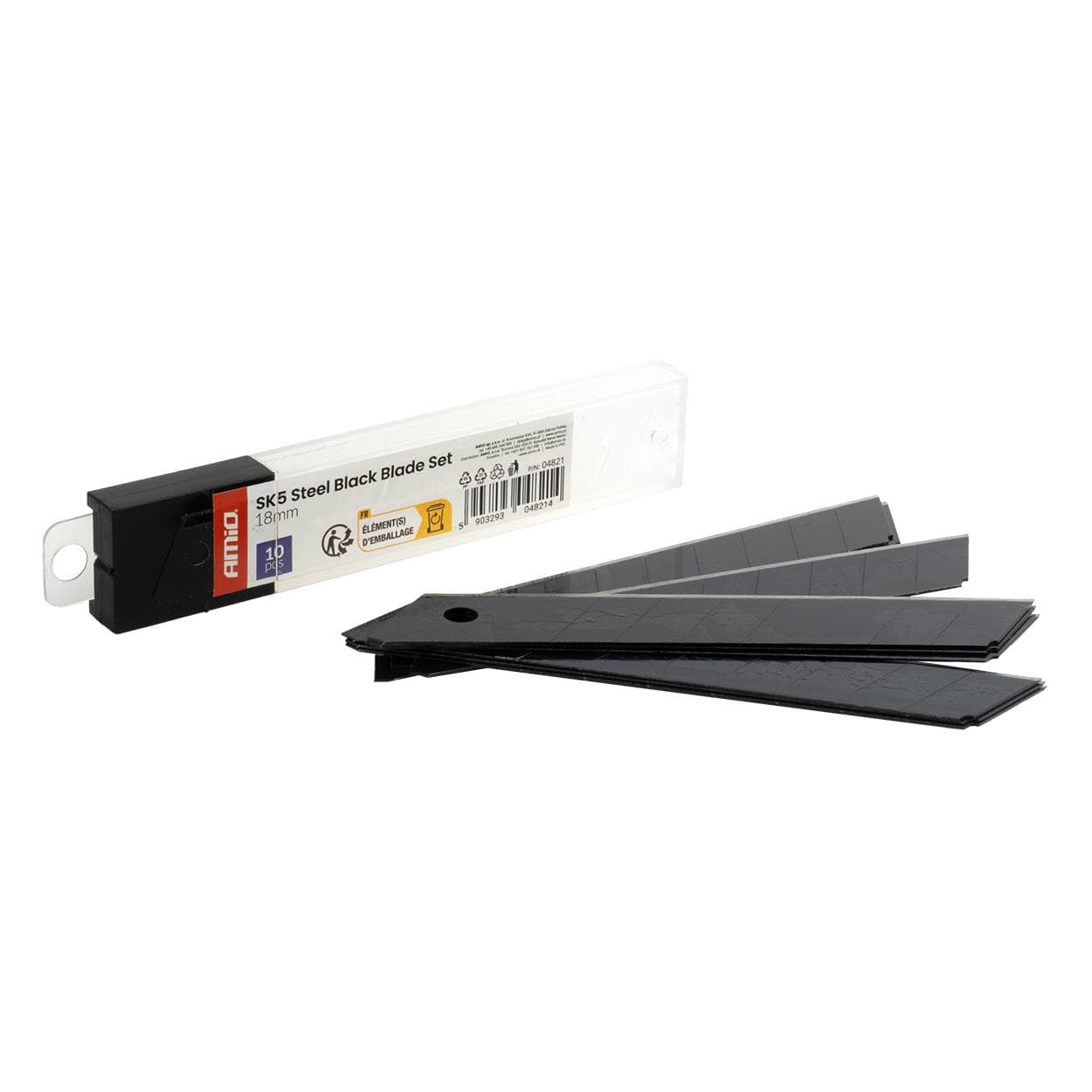 Sada čiernych čepelí SK5 100x18x0,5 mm 10 ks 04821 AMiO