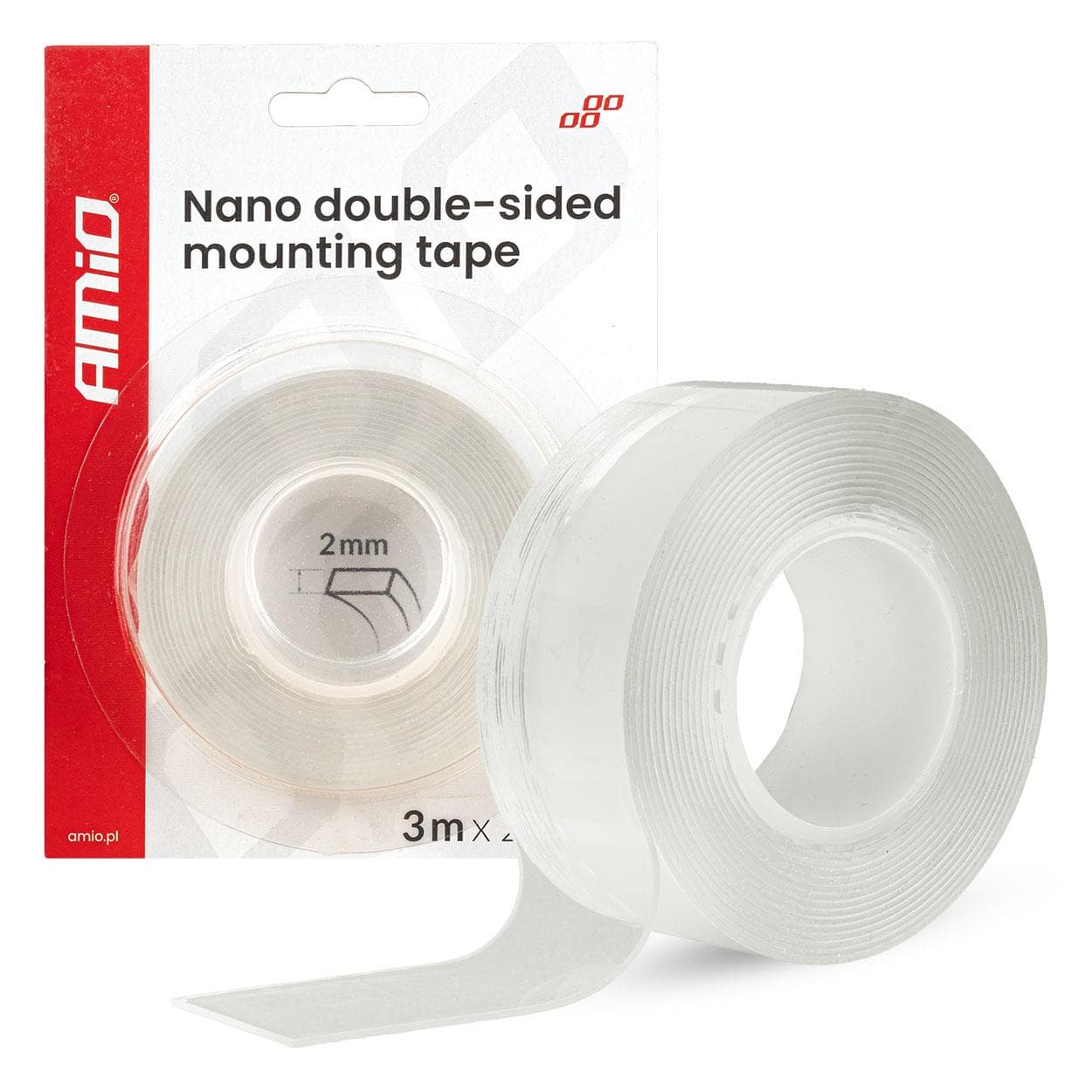 Obojstranná nano páska 20 mm × 3 m × 1 mm AMiO-04847