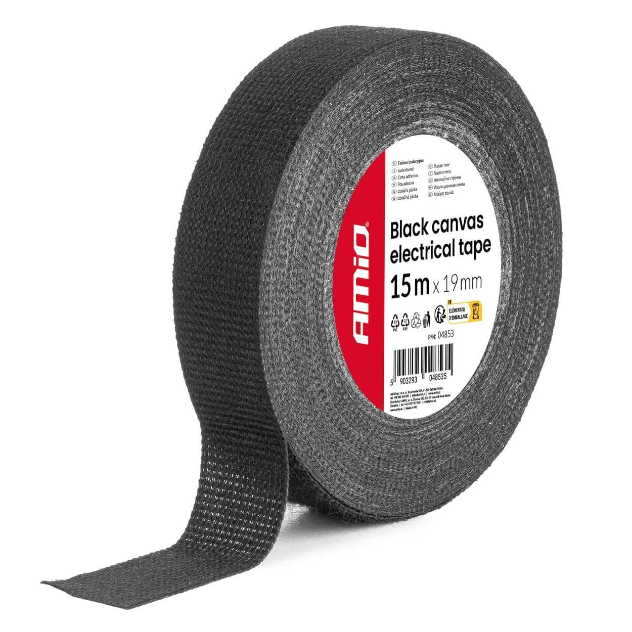 Izolačná páska 19 mm x 15 m 0,4 mm AMiO 04853