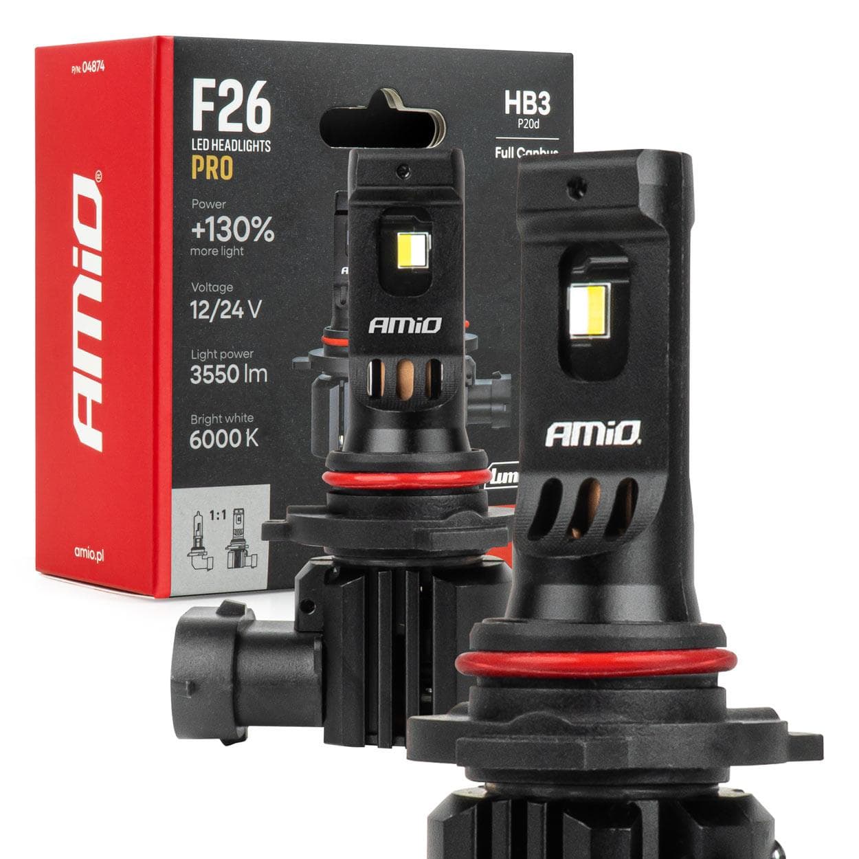 LED žiarovky hlavného svietenia séria F26 PRO LumiTec LIMITED +130% DUO FULL CANBUS HB3 12V 24V AMiO-04874