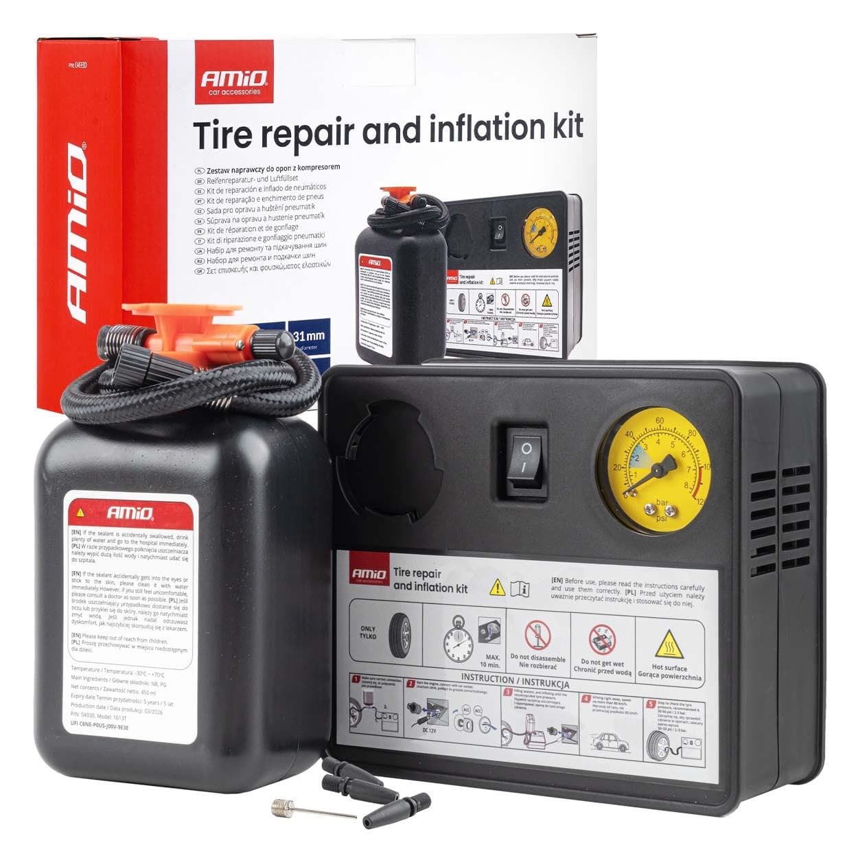Sada na opravu a hustenie pneumatík 31 mm 12 V 1