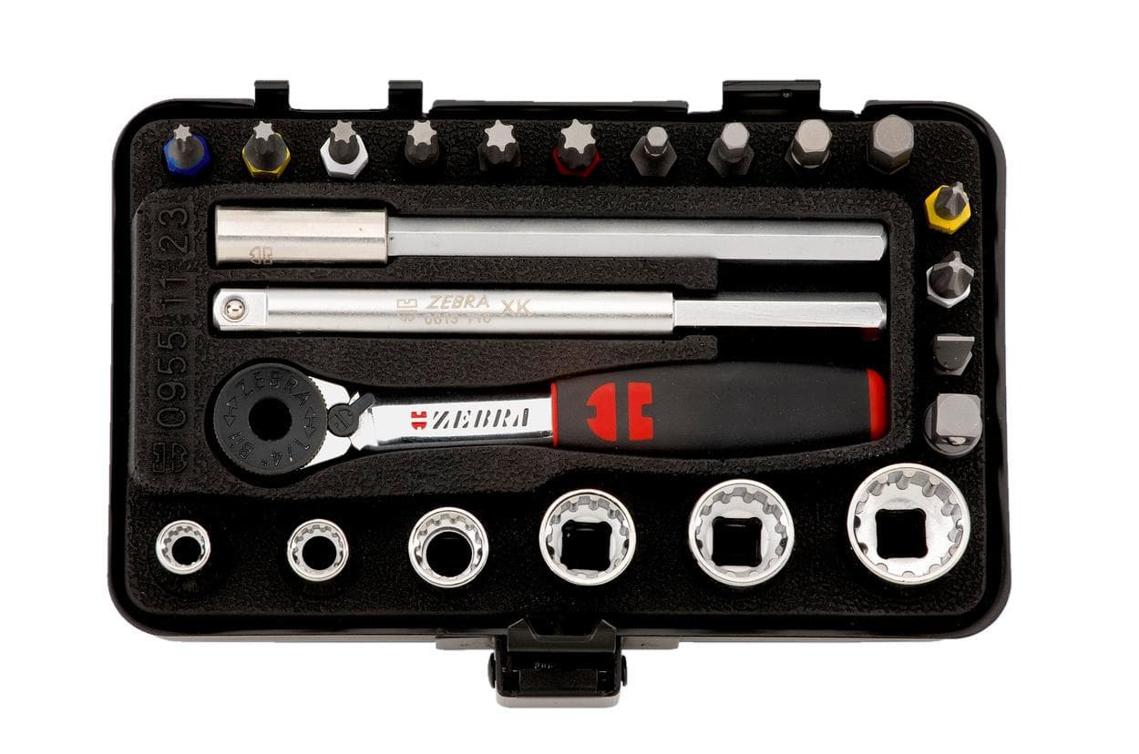 Sada 1/4" nástrčných kľúčov s multi profilom 23ks mini - 096511 23 1