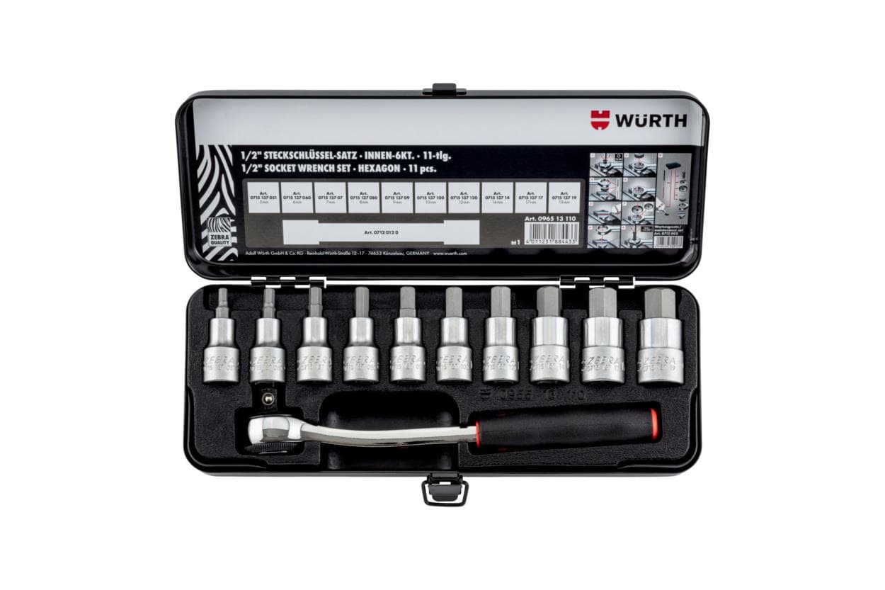 Sada 1/2" nástrčkových kľúčov vnút. 6-hr. - 096513 110 1