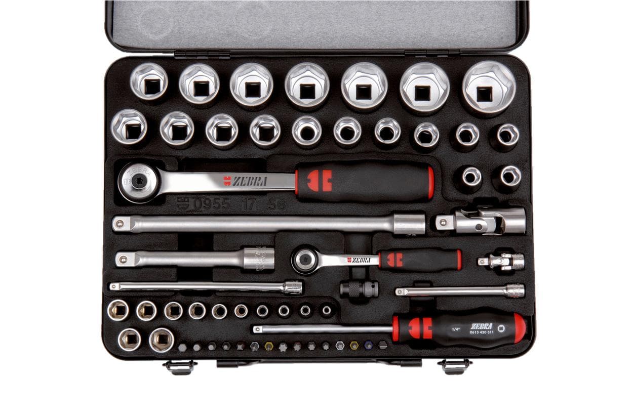 Sada nástrčkových kľúčov 1/4" + 1/2" 56ks - 096517 56 1