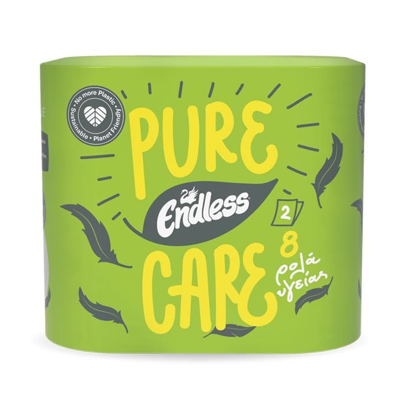 Endless Pure Care, Toaletný papier 2 vrstvový, 25m/kotúč, 8ks v balení 1