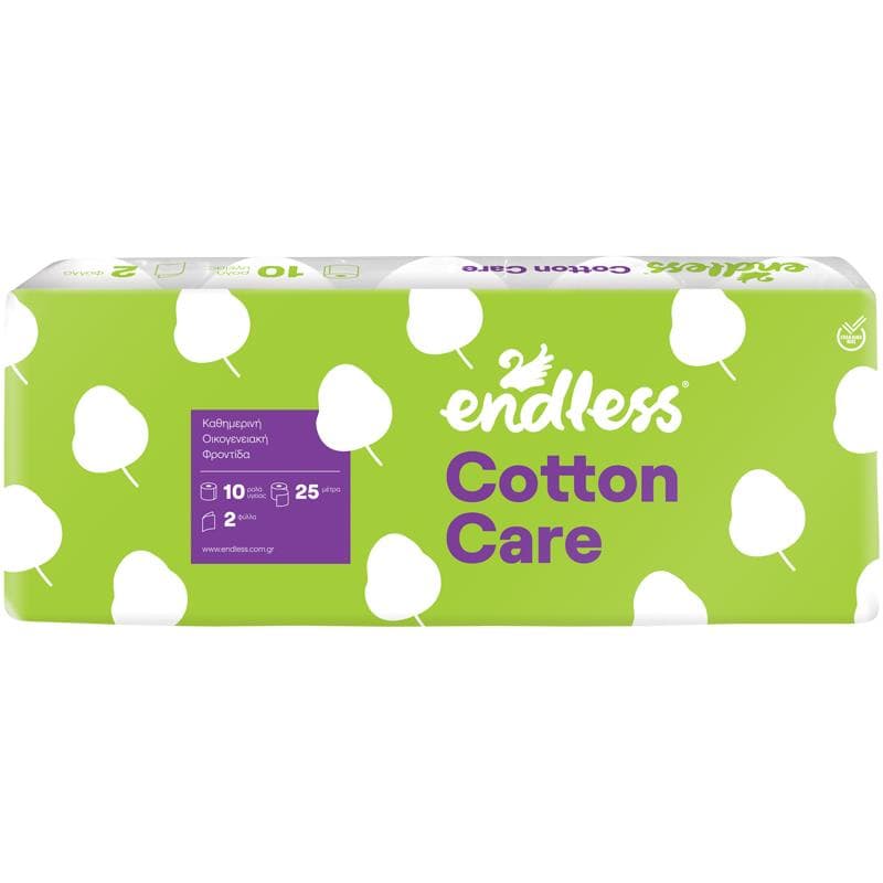 Endless Cotton Care, Toaletný papier 2 vrstvový, 25m/rolka, 10ks v balení