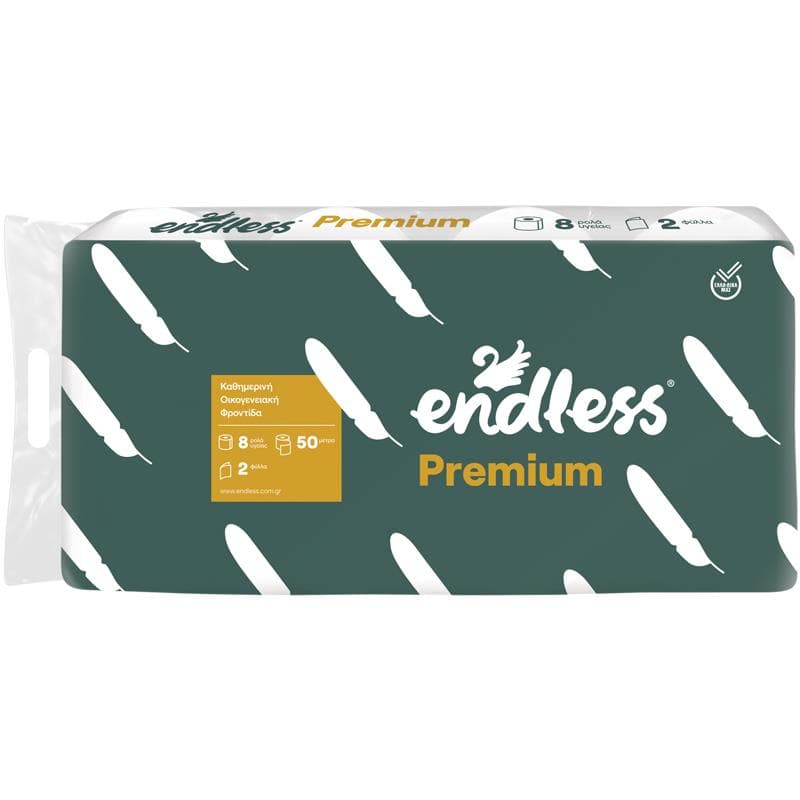 Endless Premium, Toaletný papier 2 vrstvový, 50m/rolka, 8ks v balení 1