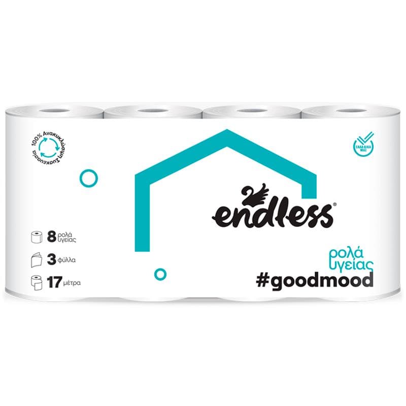 Endless GoodMood, Toaletný papier 3 vrstvový, 18m/rolka, 8ks v balení 1