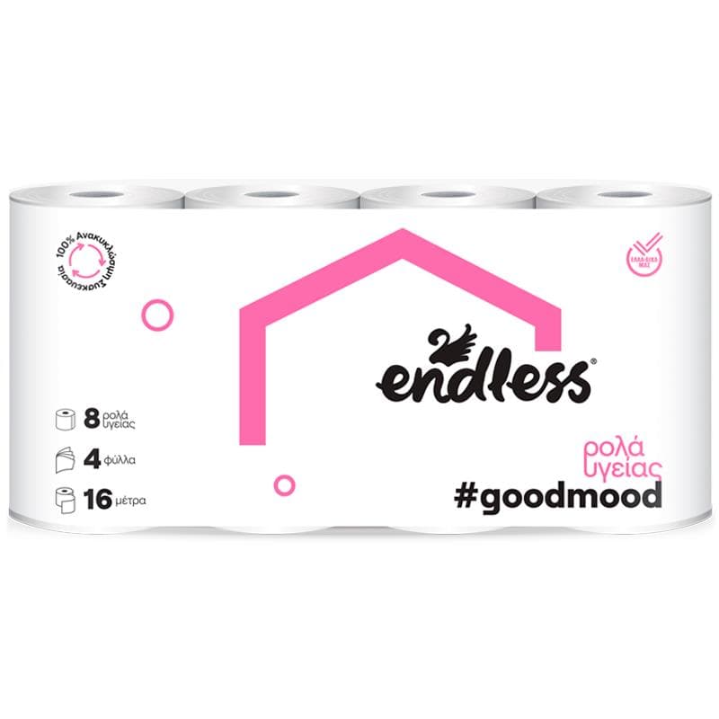 Endless GoodMood, Toaletný papier 4 vrstvový, 16m/rolka, 8ks v balení