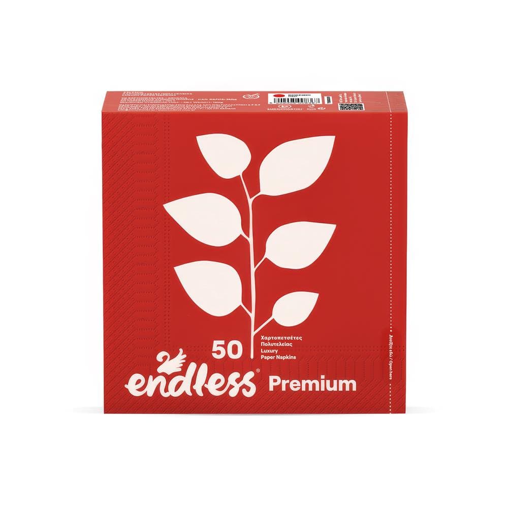 Endless Premium Red, 2 vrstvové papierové obrúsky, 50ks v balení 1