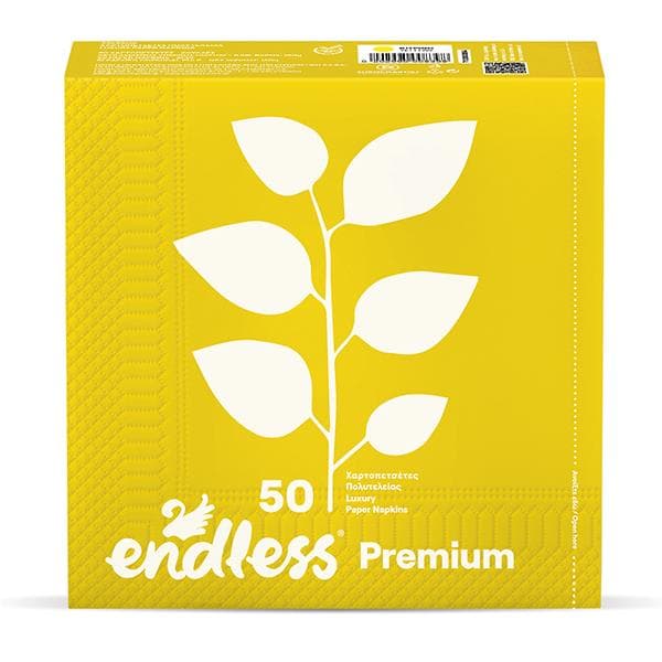 Endless Premium Yellow, 2 vrstvové papierové obrúsky, 50ks v balení