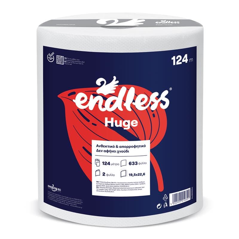 Endless Huge 2 vrstvová papierová utierka, kuchynská rolka 124m, 1200g 1