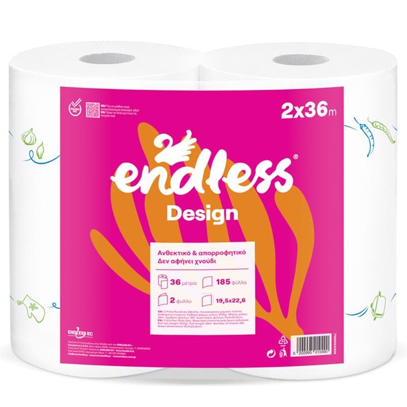 Endless Design, 2 vrstvová papierová utierka, kuchynská rolka, 2x36m