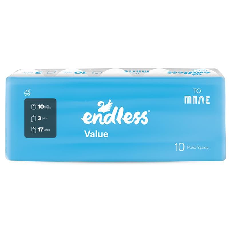Endless Value, Toaletný papier 3 vrstnový, 17m/rolka, 10ks v balení 1