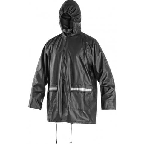 Nepremokavá predĺžená bunda CXS PU, antracitová 3XL