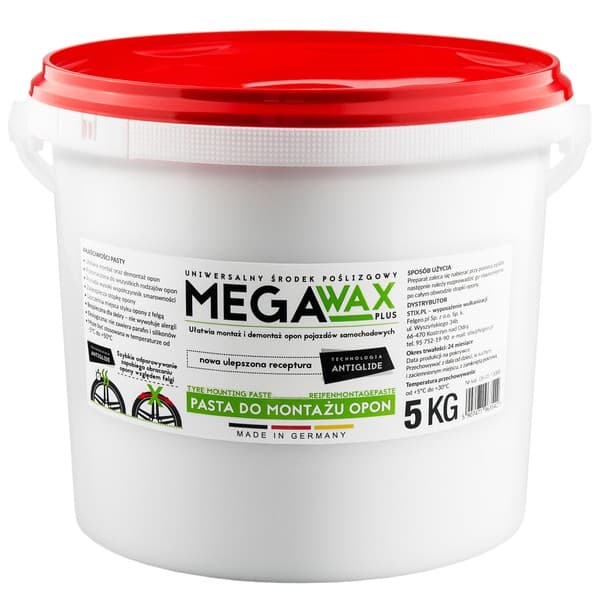 Mega Wax Plus - Nemecká montážna pasta na pneumatiky 5kg Stix 1
