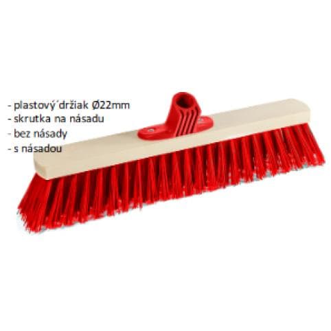 Metla drevená 80 cm, s držiakom na násadu, tvrdý vlas