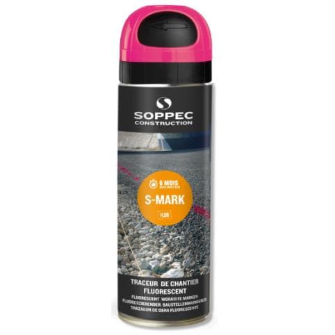 Značkovací sprej SOPPEC S-MARK Fluo, ružový, 500ml 1