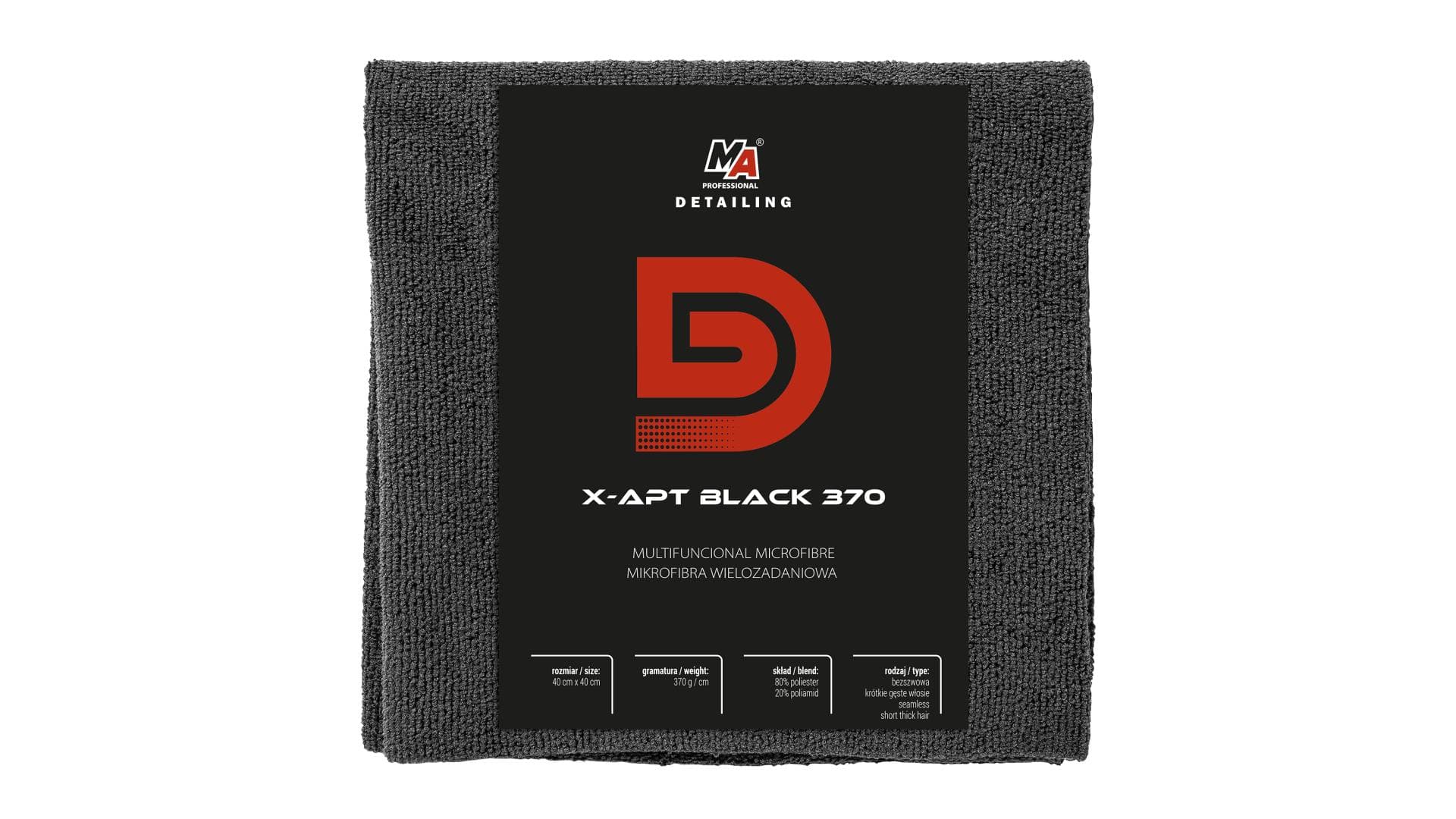 X-APT BLACK 370GSM 40x40cm 1
