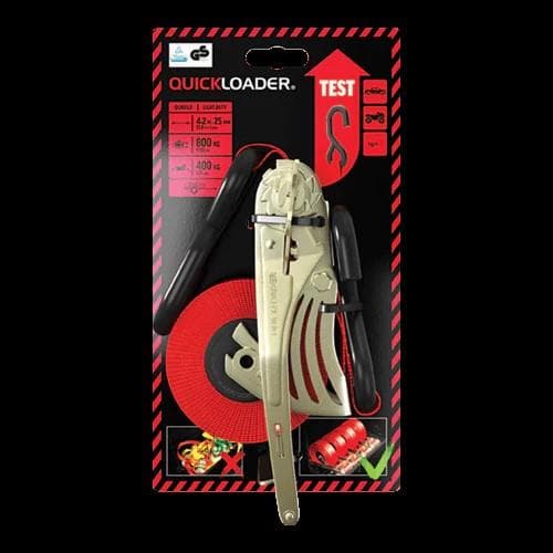 QUICKLOADER Retractable/Samonavíjajúci jednodielny popruh s račňou 800 kg 4,2 m (0,7 m + 3,5 m) x 25 mm 1