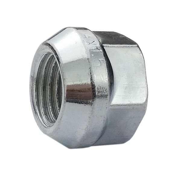 Nízka matica pre dištančné podložky - M14x1,5 / pozinkovaná - (otvorená s prírubou, 17 mm) - Carbonado
