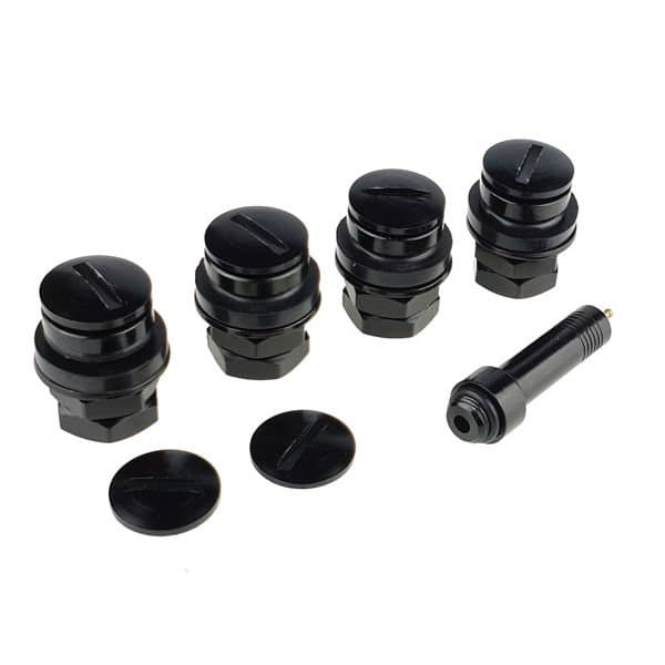Čierne skryté ventily pre hliníkové disky ø11,5mm - Carbonado