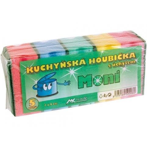 Kuchynská špongia na riad, veľká, tvarovaná 5 ks 1