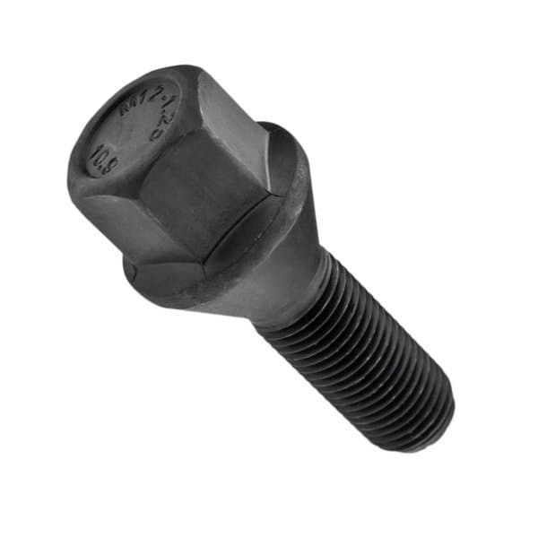 Čierna skrutka na disky M12x1,25 28 mm Kužeľ 1