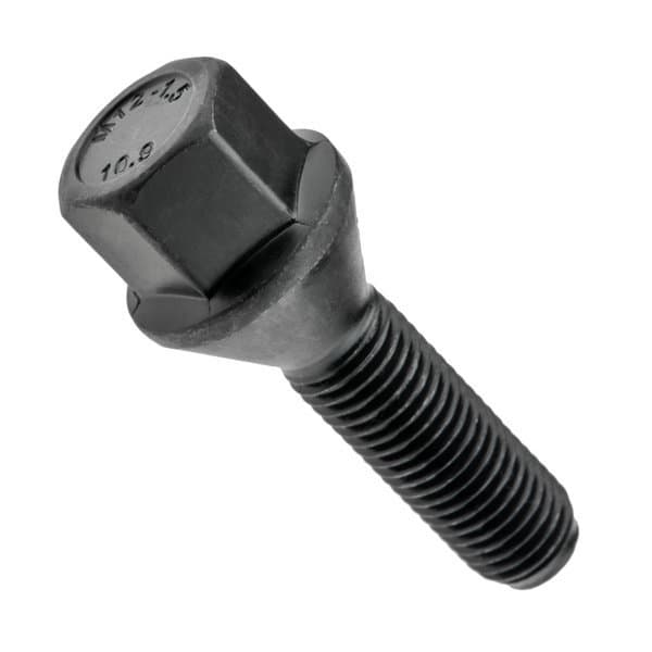 Čierna skrutka na disky M12x1,5 35 mm Kužeľ