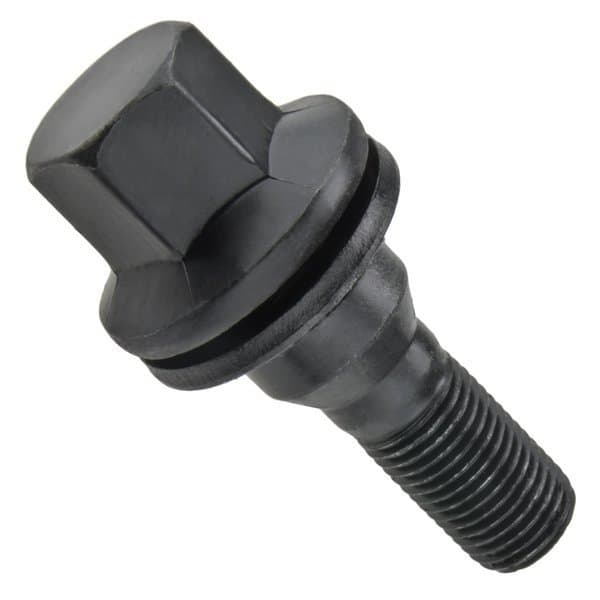 Skrutky pre originálne disky Peugeot, Citroen M12x1,25 - (plochá podložka) Black - Carbonado